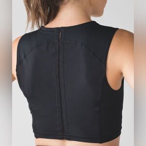 Lululemon Sculpt It Crop Tank Black Activewear Gym Workout Yoga Running Pilates